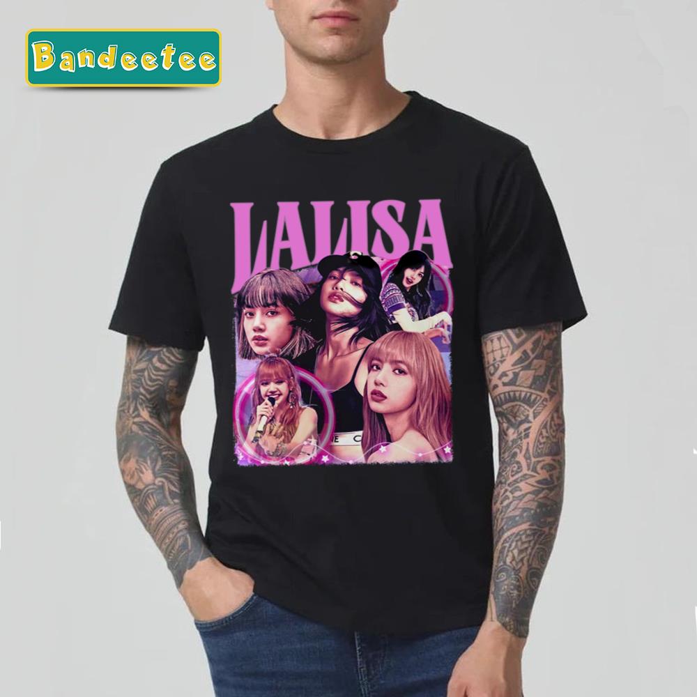 Lalisa Vintage 90s Shirt Lisa Manoban Black Pink Blackpink Lisa Kpop Band Unisex Unisex T-Shirt