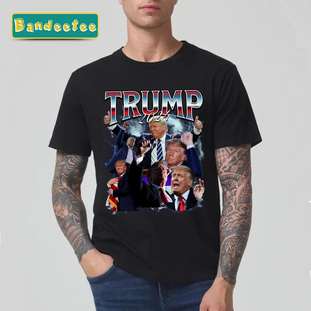 Trump 2024 Bootleg Style Donald Trump Unisex T-Shirt