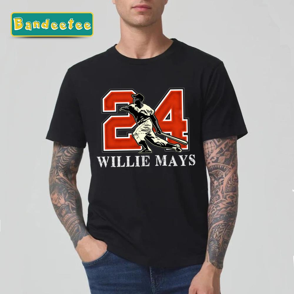 Willie Mays 24 Legend Art Unisex T-Shirt