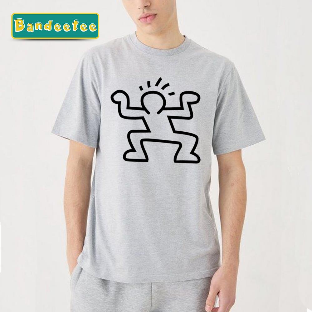 Black Keith Confused Keith Harings Unisex T-Shirt