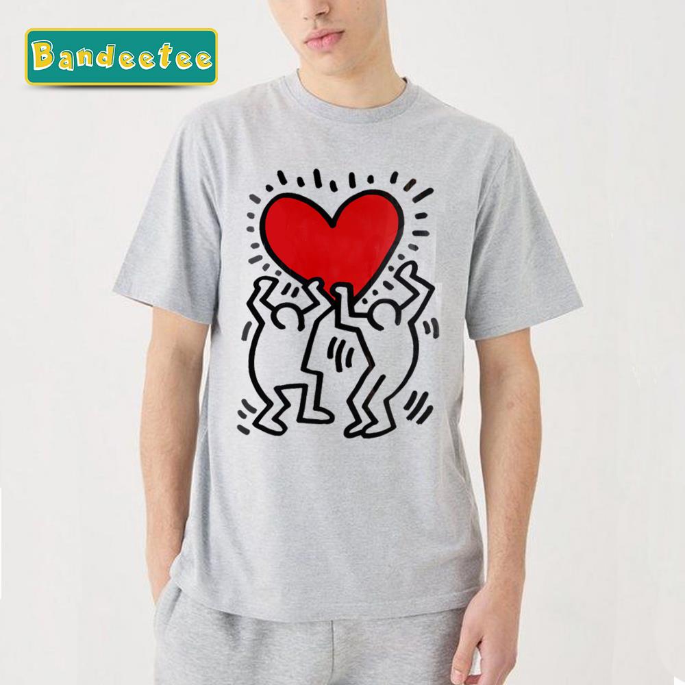 Black Keith Confused Keith Harings Unisex T-Shirt