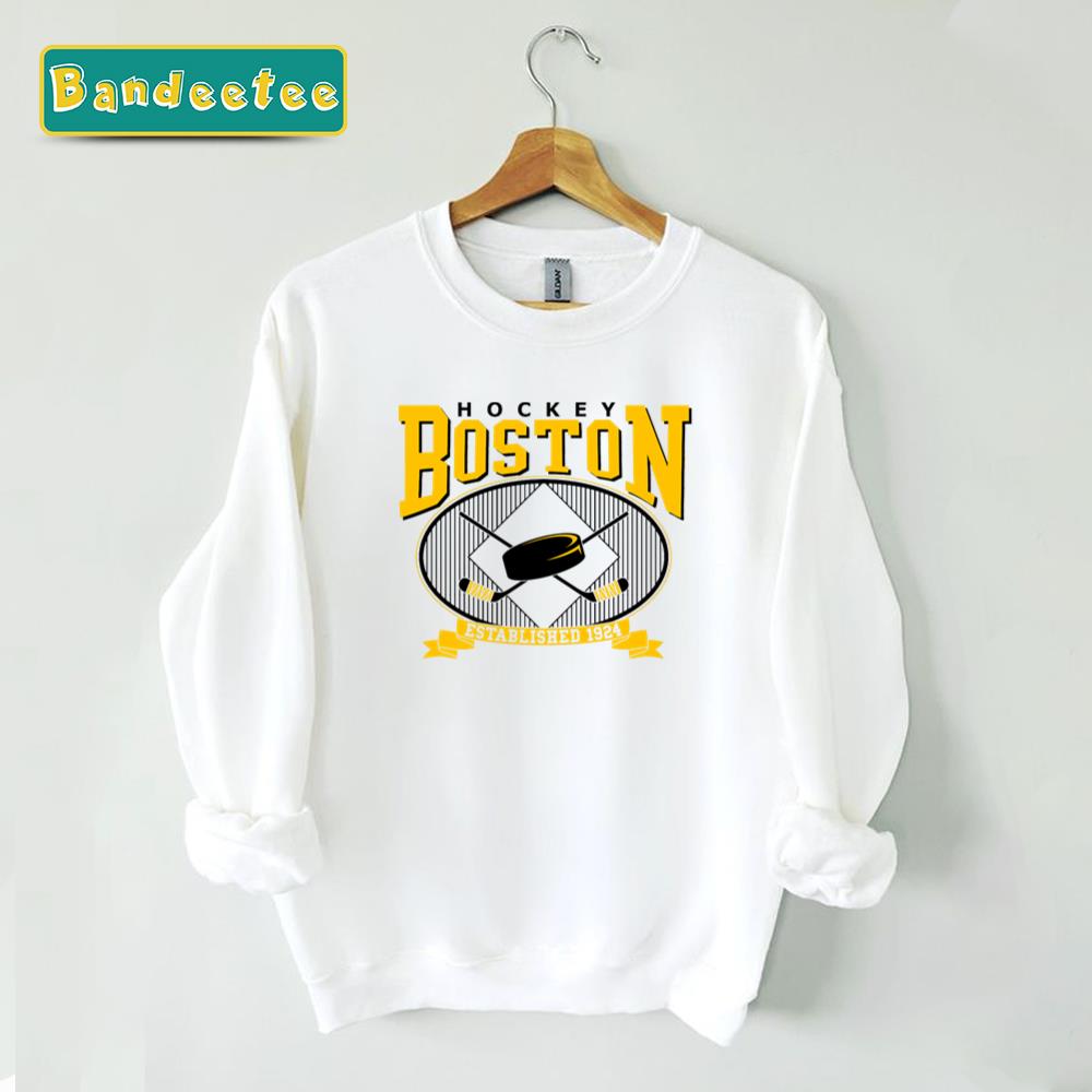 Boston Hockey Yellow Ice Unisex T-Shirt