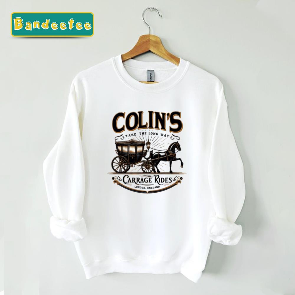 Colin’s Bridgerton Style Carriage Rides Chic London Art Bridgerton Polin Unisex Sweatshirt