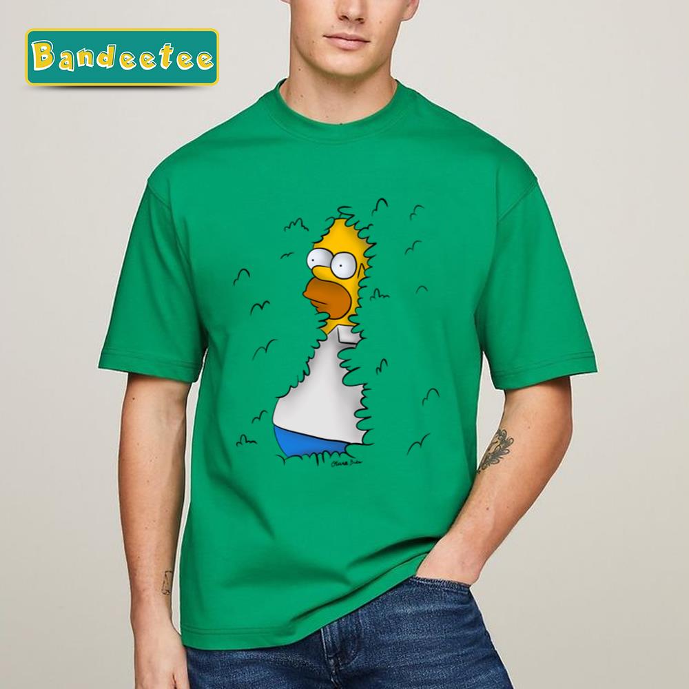 Homer In The Bushes The Simpsons Unisex T-Shirt