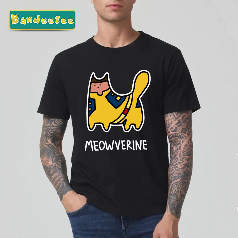 Meowverine Wolverine Deadpool 4 Unisex T-Shirt