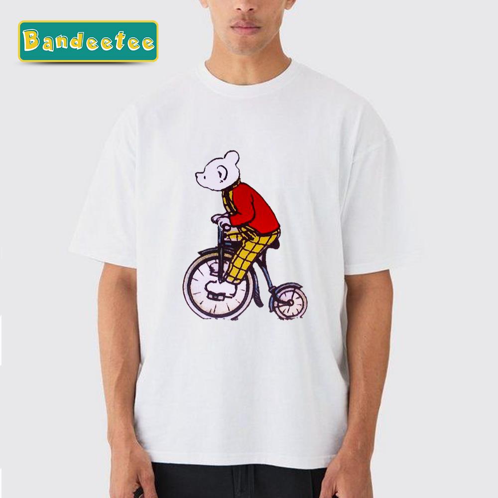 Old Rupert Bear On A Bicycle Unisex T-Shirt