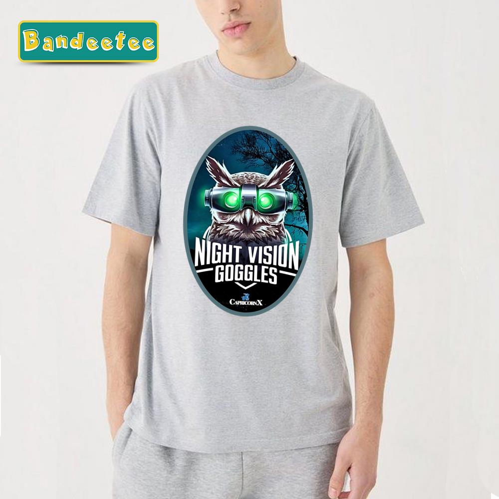 Owl With Night Vision Goggles Unisex T-Shirt