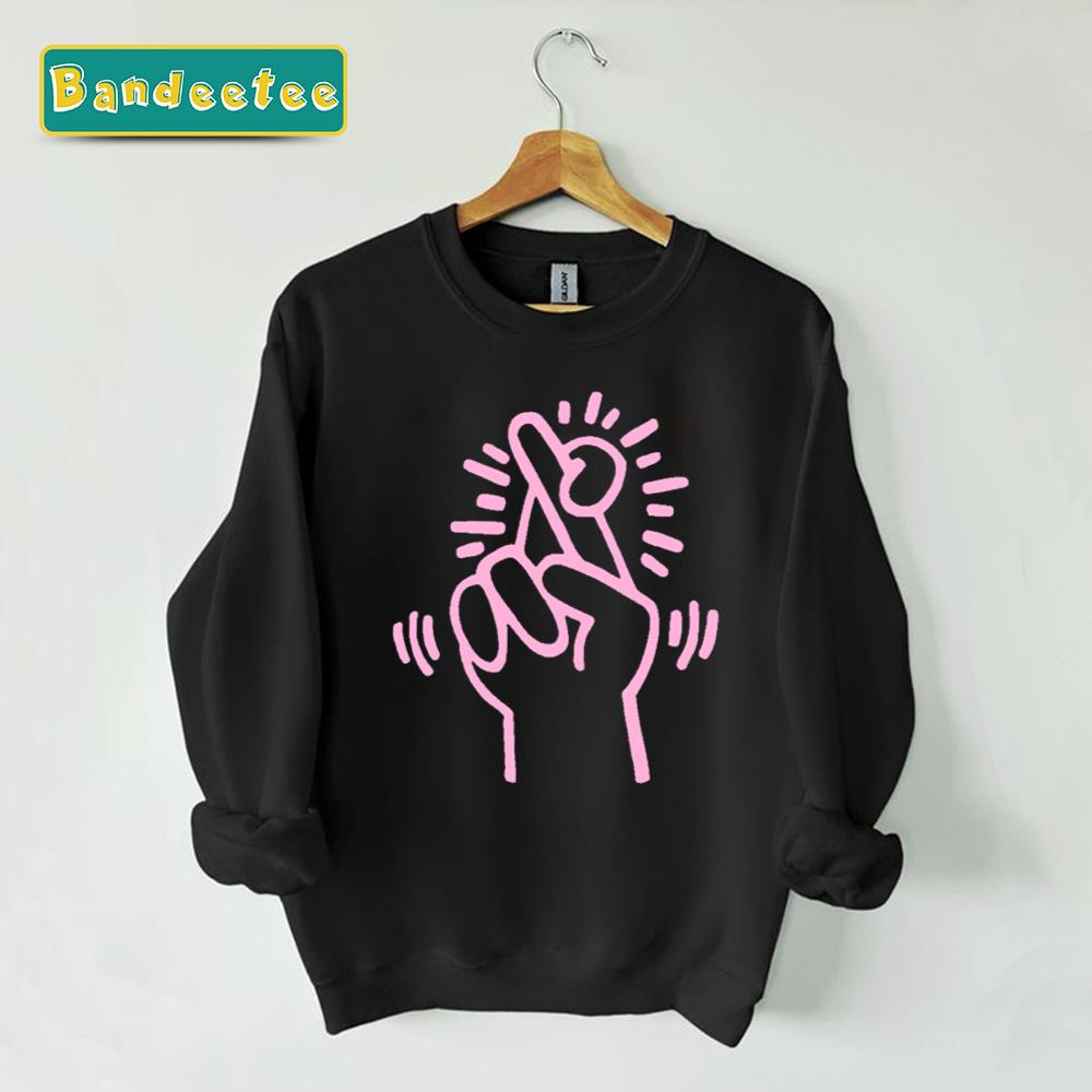 Pink Keith Finger Keith Harings Unisex Sweatshirt