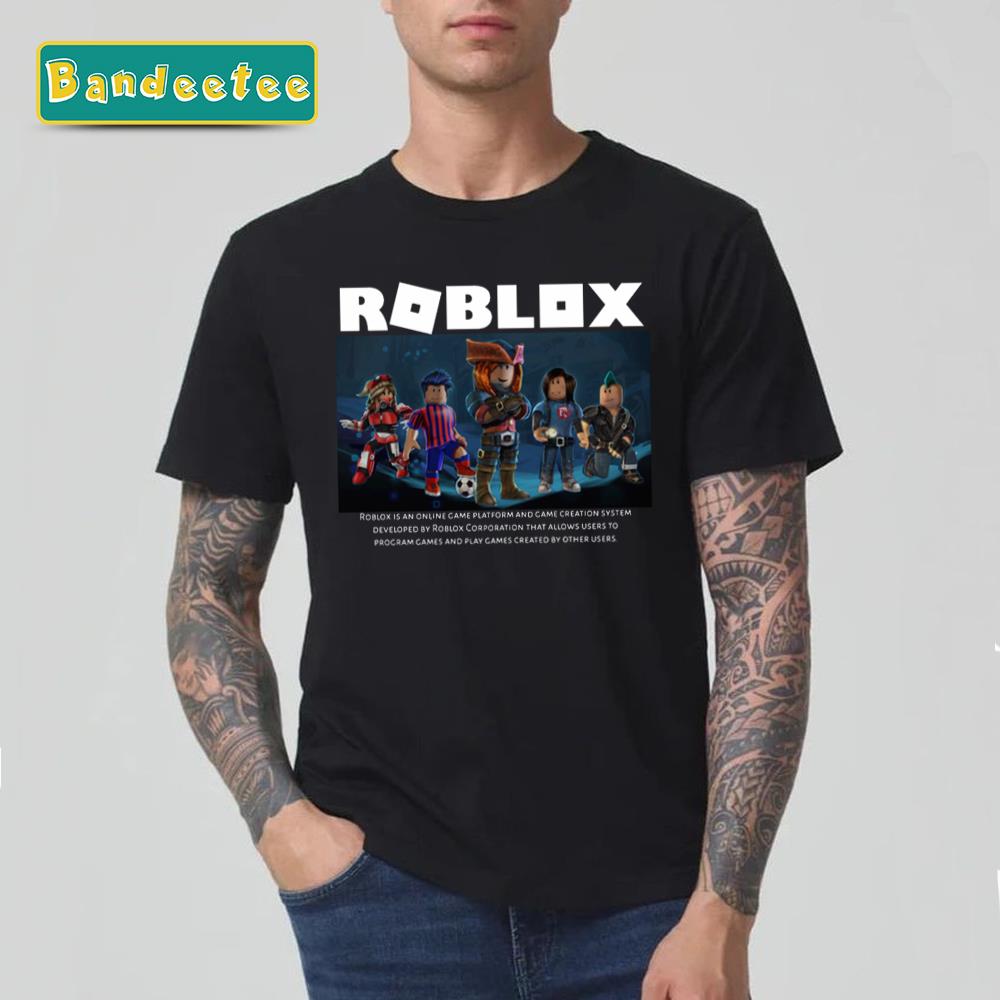 Roblox Characters With Logo Unisex T-Shirt