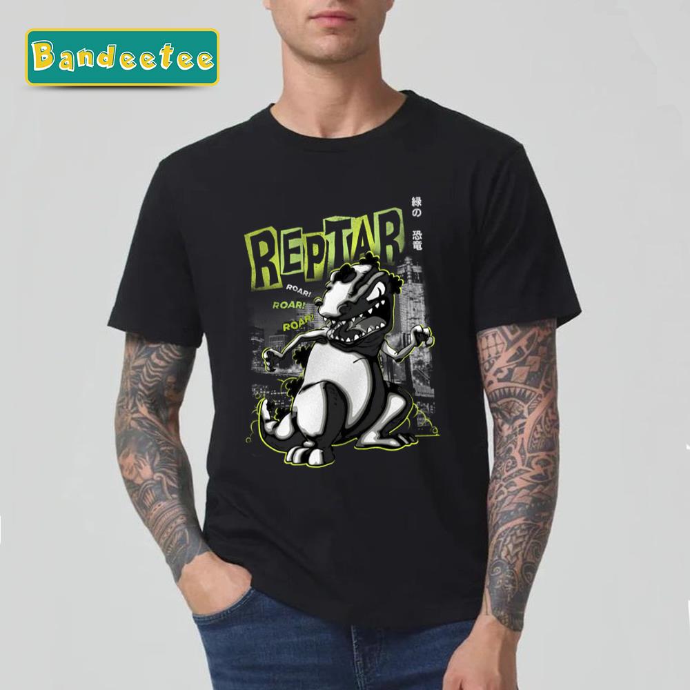 Rugrats Reptar Kanji Noir Unisex T-Shirt