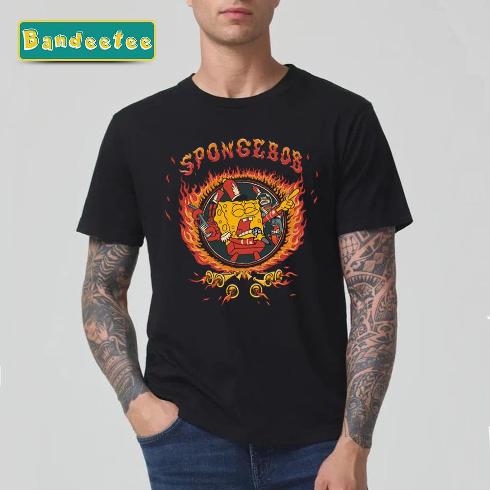 Spongebob Squarepants Fiery Band Unisex T-Shirt