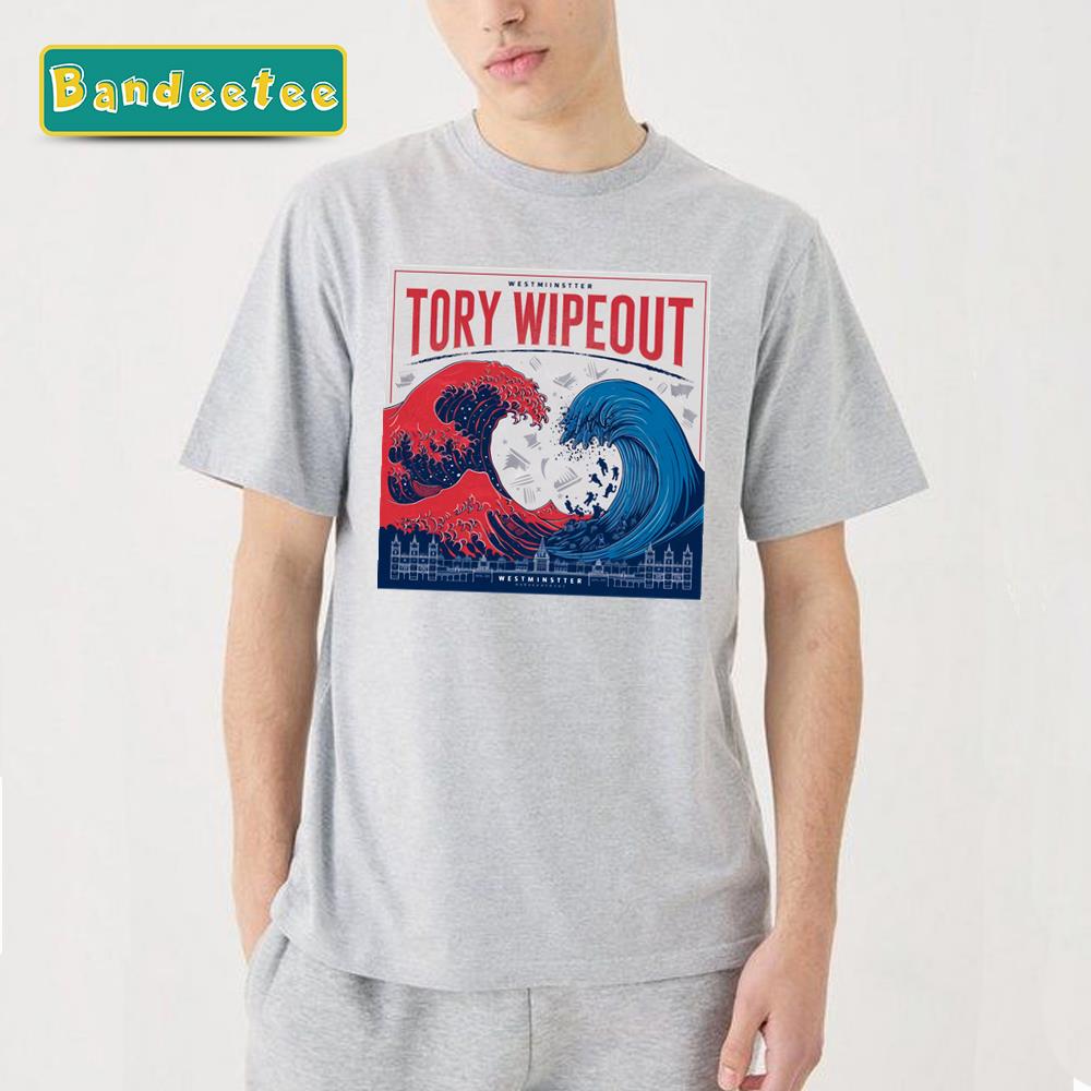 Tory Wipeout When Blue Meets Red In The Political Maelstrom Unisex T-Shirt