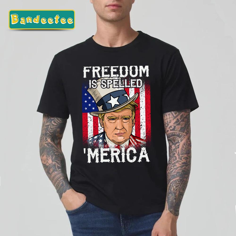 Trump Merica Design Murica 4th Of July Usa Flag Unisex T-Shirt