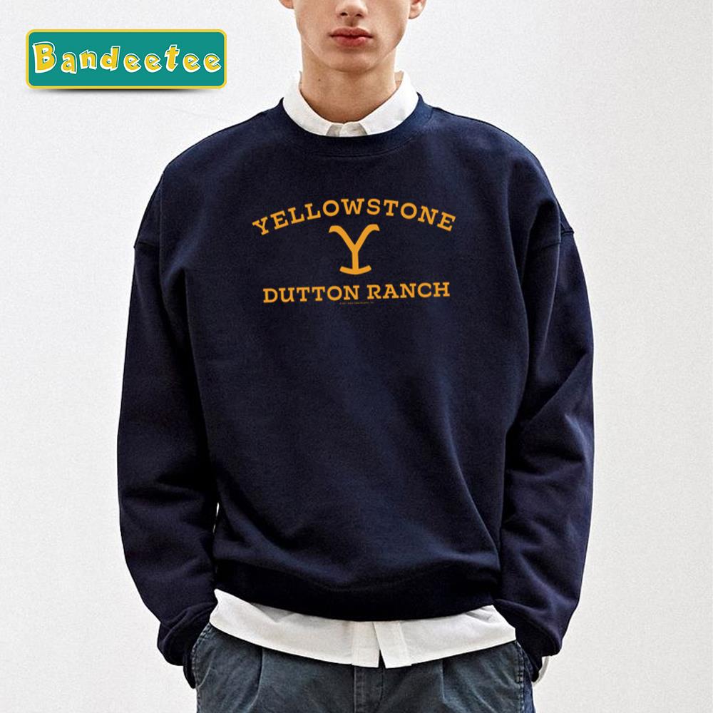 Yellowstone Large Gold Dutton Ranch Logo Unisex Sweatshirt