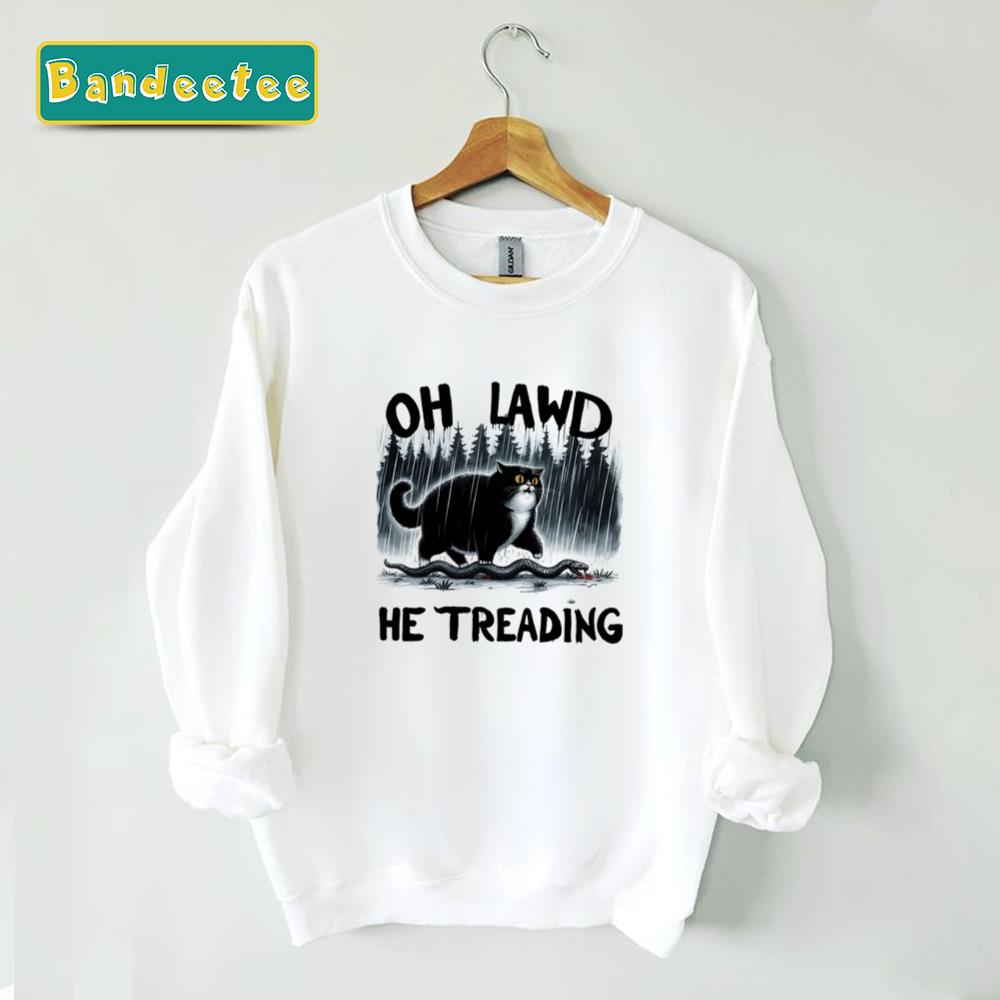 Chucky Cat Oh Lawd He Treading Unisex Sweatshirt