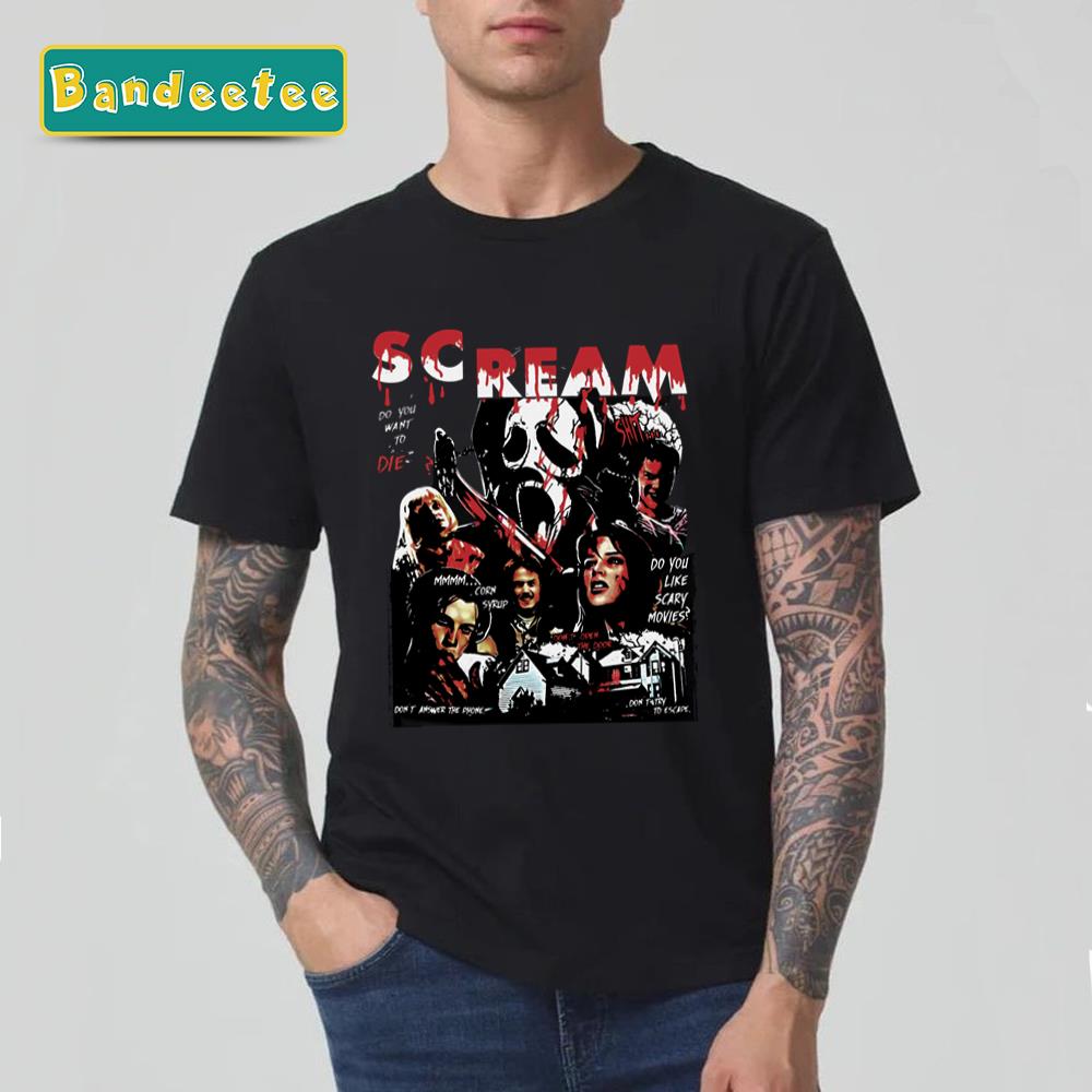 Ghostface Retro Scream Halloween Unisex T-Shirt