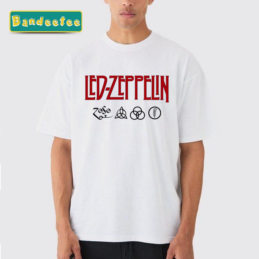 Ledlz Red Icon Led Zeppelin Rock Band T-Shirt