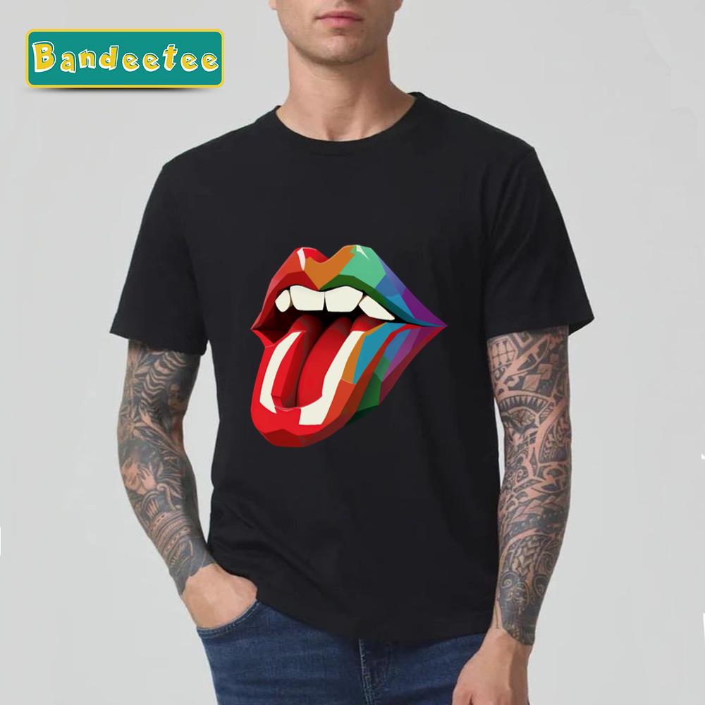 Red Lips Tongue The Rolling Rock Band T-Shirt