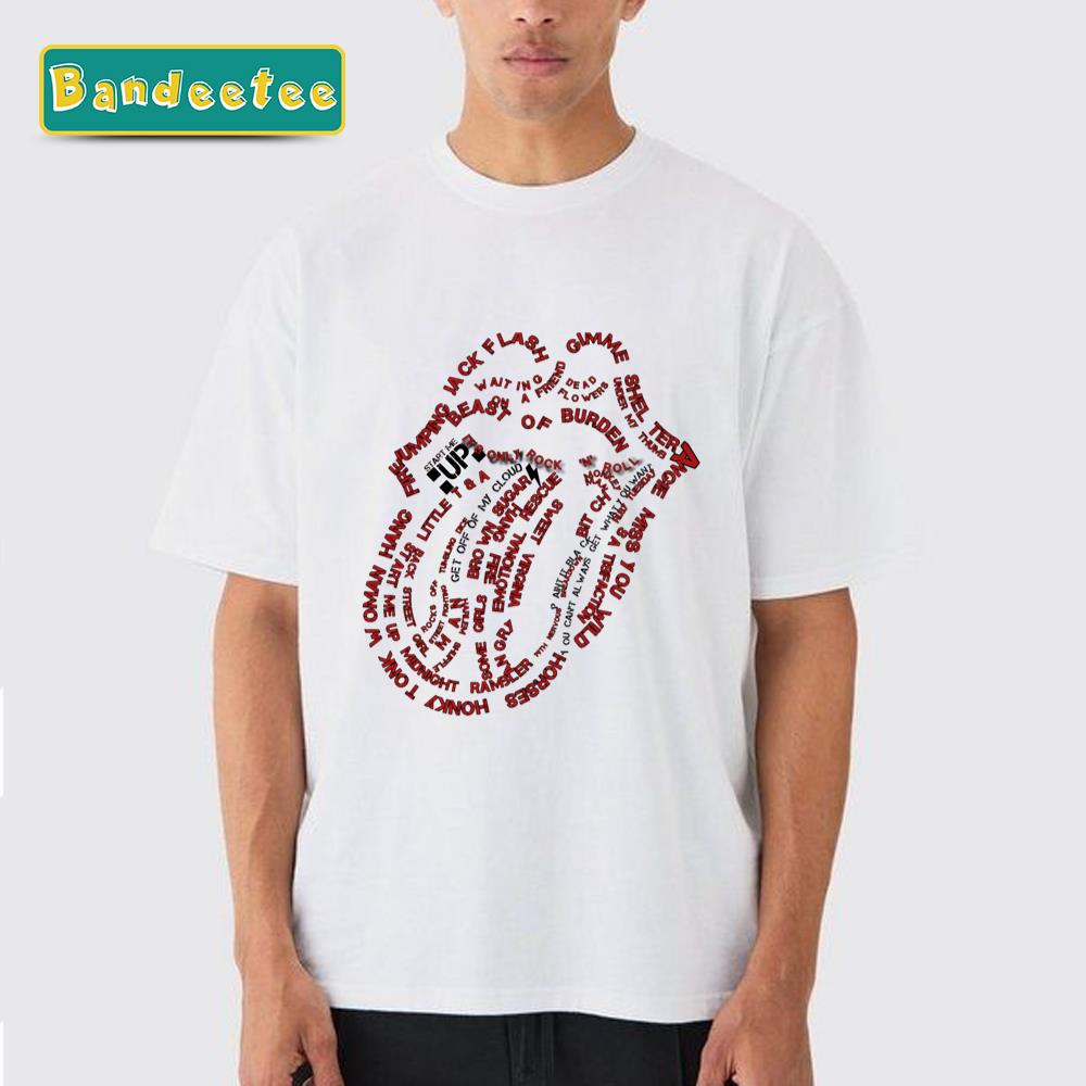 Rolling Stones Lyric Lips Rock Band T-Shirt