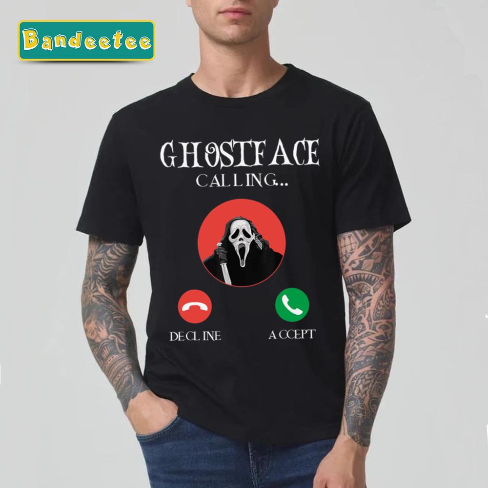 Scream Movie Ghost Face Calling Halloween Unisex T-Shirt