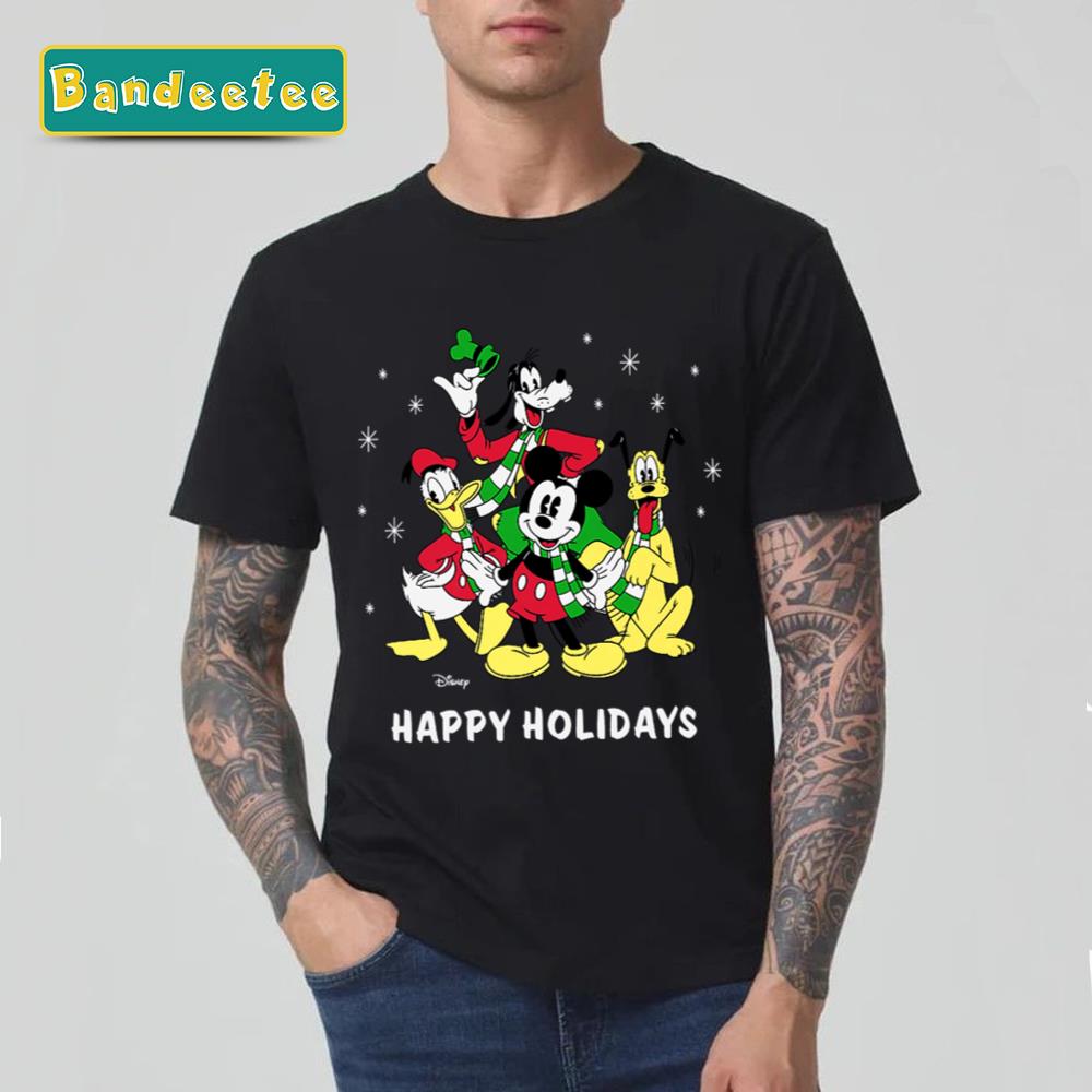 Vintage Micke Mouse Cartoon Christmas Unisex T-Shirt