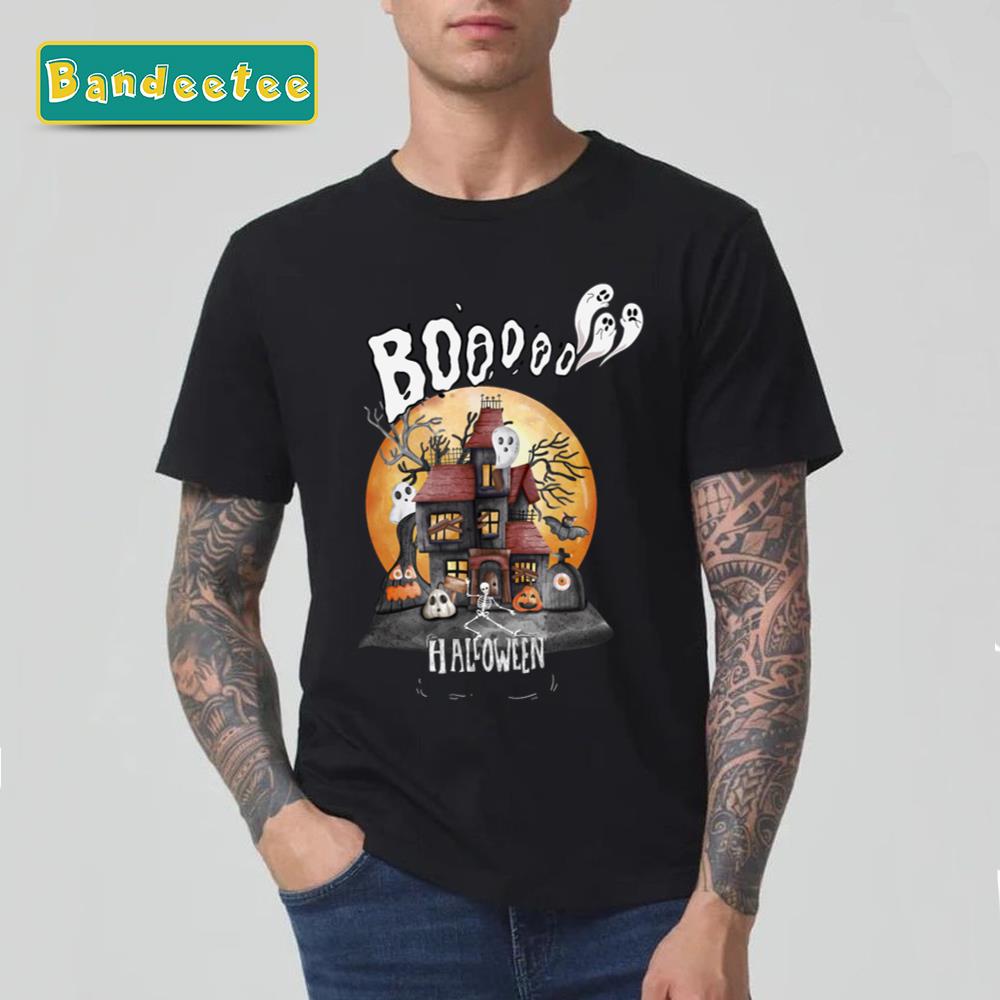 Boooo Halloween Town Haunted Mansion Unisex T-Shirt