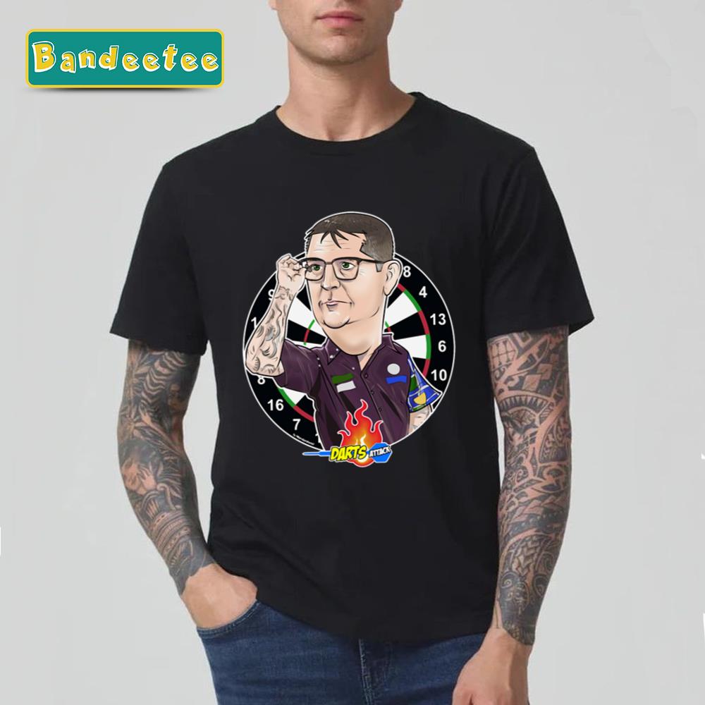 Caricatura Gary Anderson By Darts Attack Unisex T-Shirt