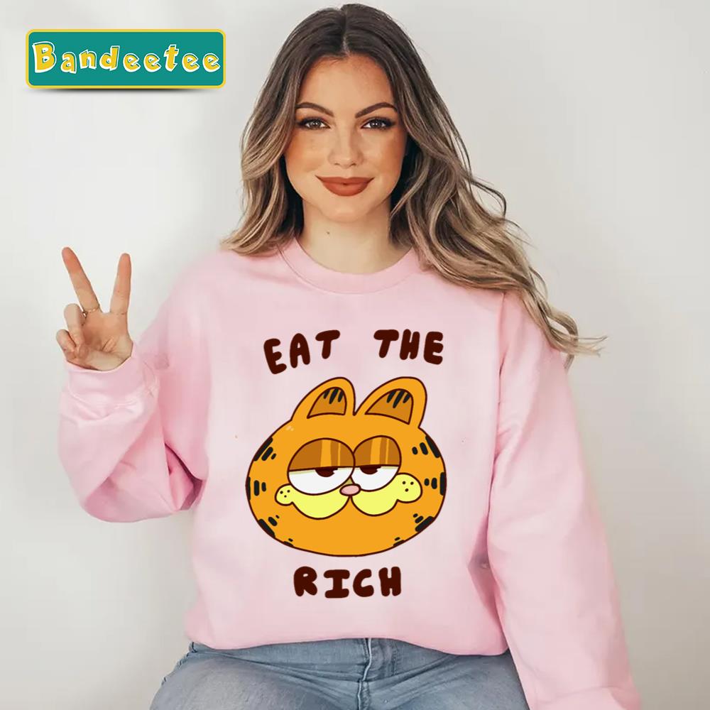 Eat The Rich Garfield Cat Unisex T-Shirt