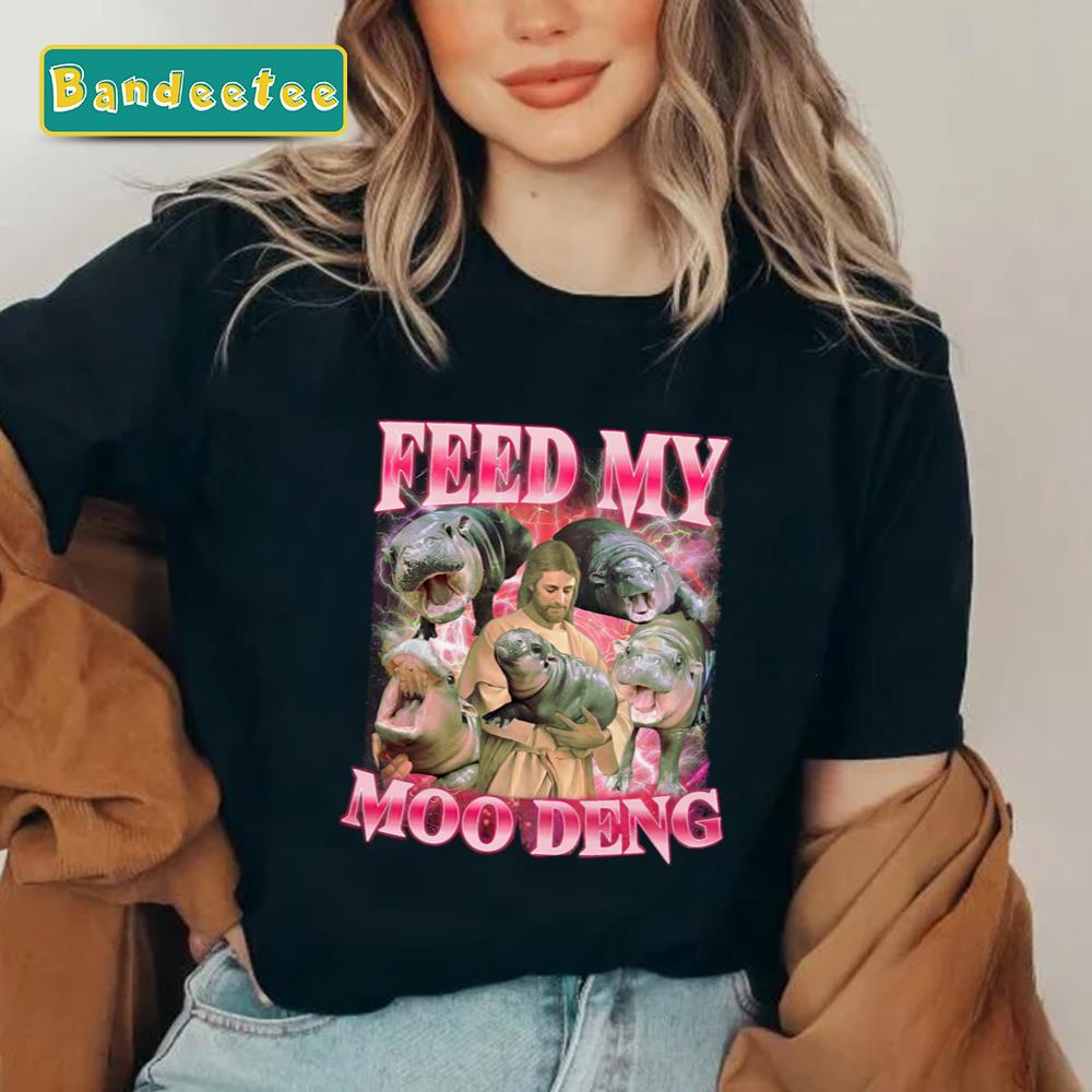 Feed My Moo Deng Bootleg Unisex T-Shirt