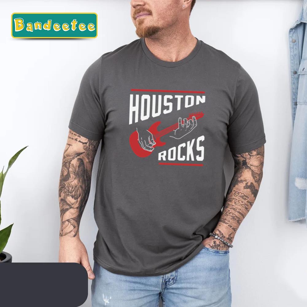 Houston Rocks Air Guitar Navy Deandre Hopkins Unisex T-Shirt