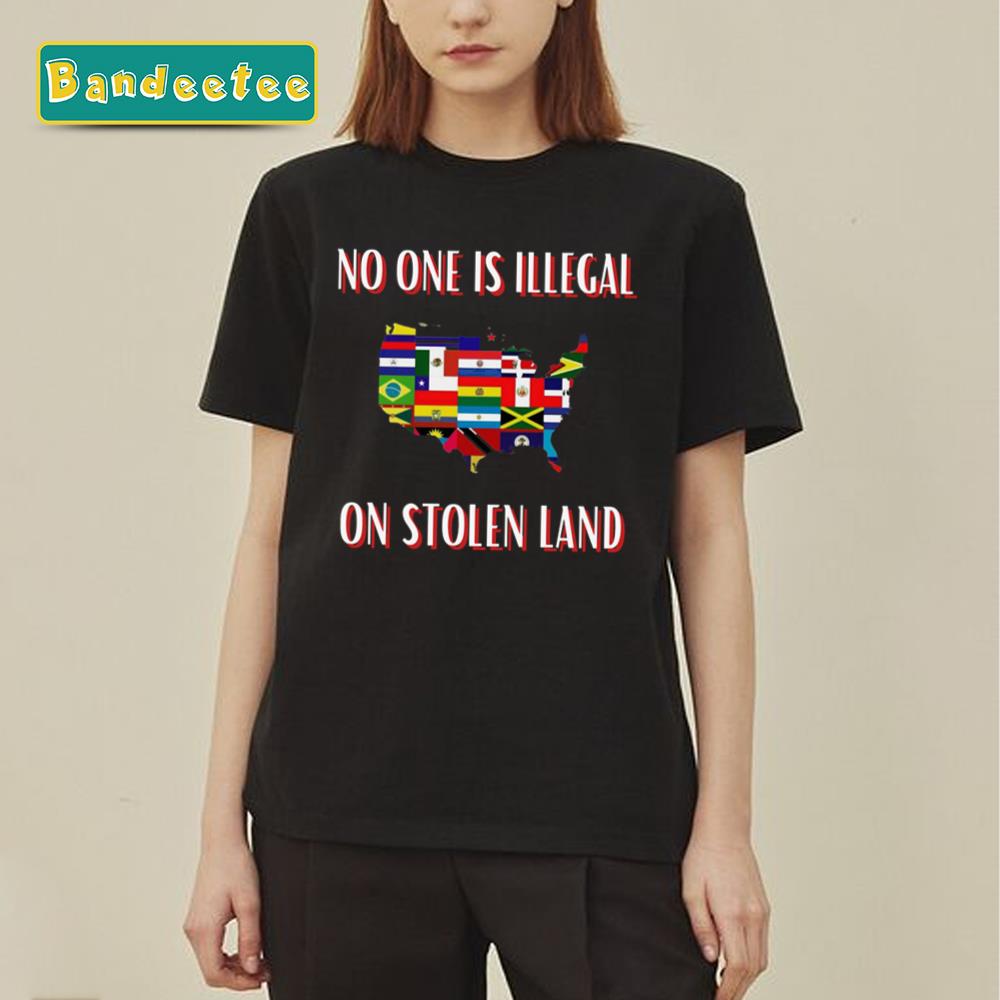 No Human Is Illegal On Stolen Land Essential Unisex T-Shirt