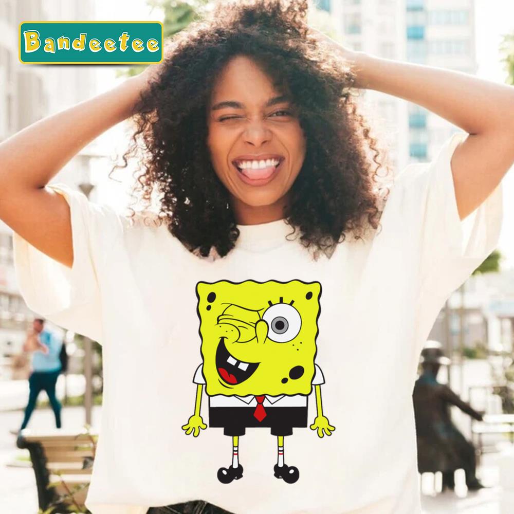 Spongebob Squarepants Wink Bob Funny Unisex T-Shirt