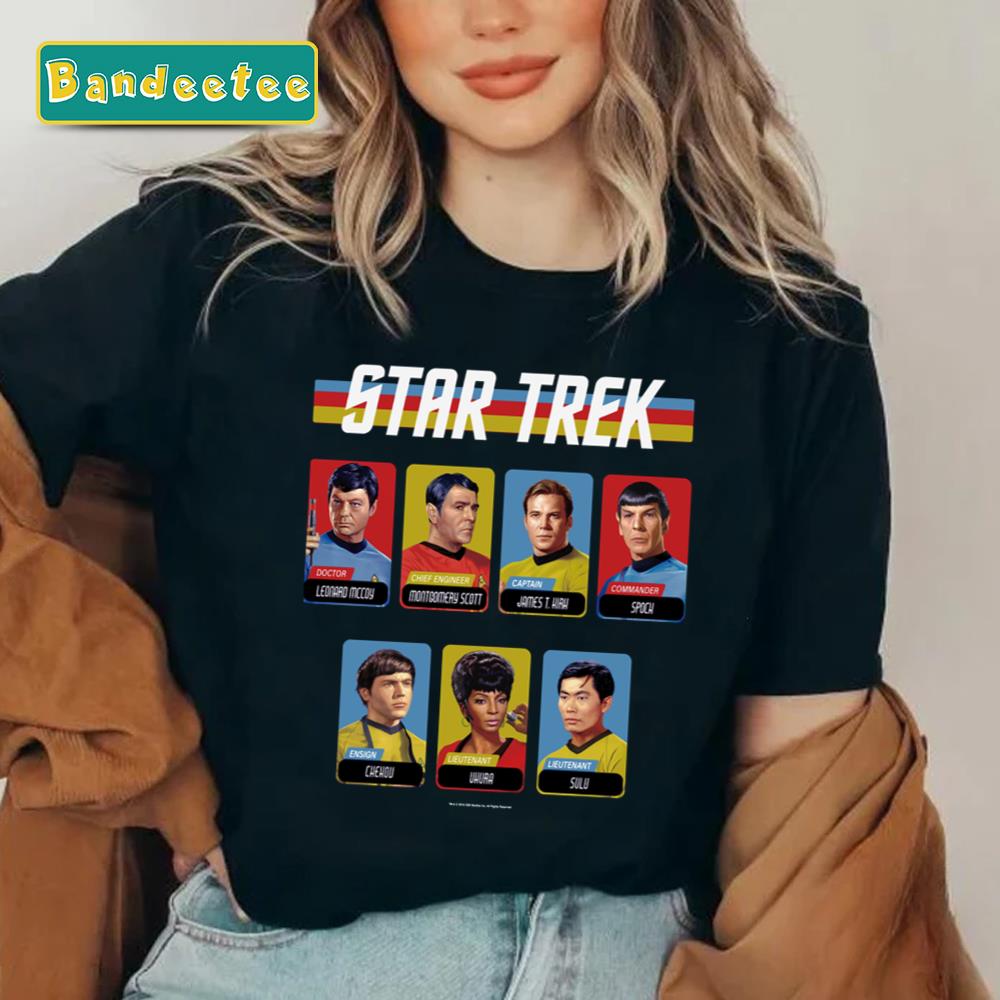 Star Trek Original Series Full Crew Portrait Panels Unisex T-Shirt