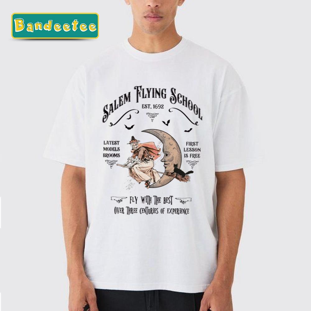 Vintage Halloween Salem Flying School Unisex T-Shirt