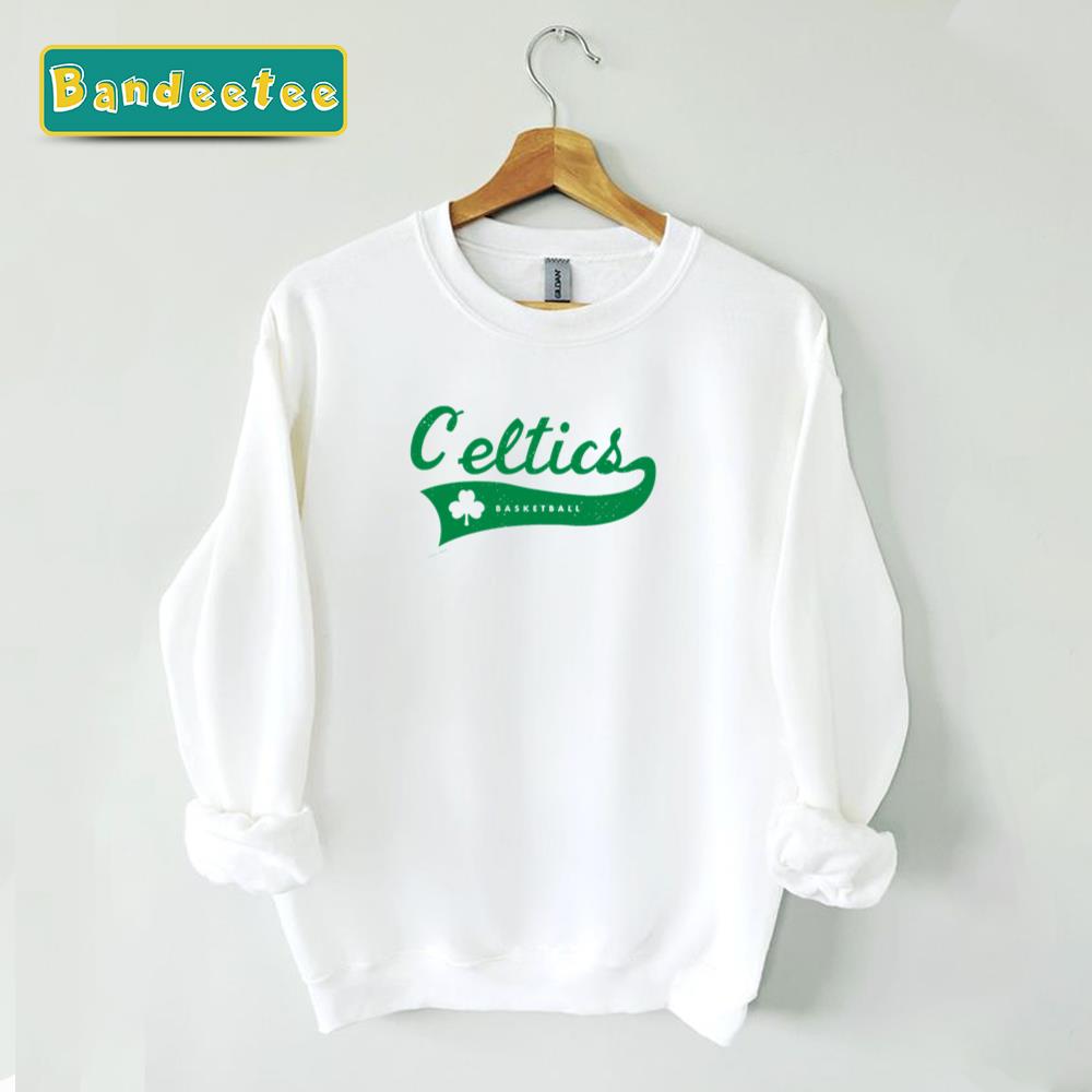 Boston Celtics Basketball Script Green Unisex Sweatshirt