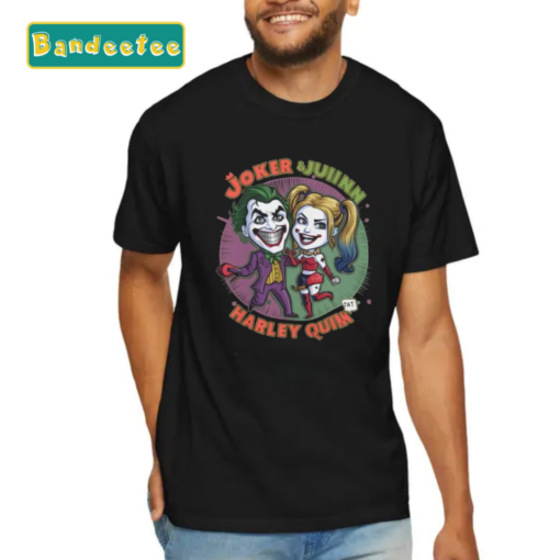 Chibi art of Joker Harley Quinn Lady Joker Halloween Unisex T-Shirt