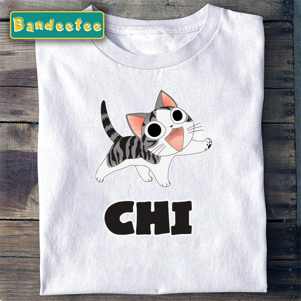 Happy Cat Chi Gray White Anime Manga Unisex T-Shirt