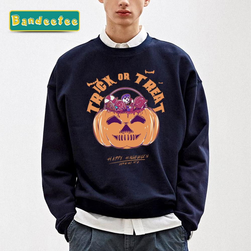 Happy Halloween Pumpkin Candy Trick Or Treat Unisex Sweatshirt