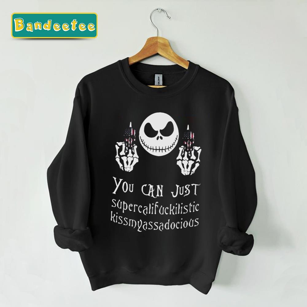 Jack Skellington You Can Just Supercali Mug Black Ceramic Unisex Sweatshirt