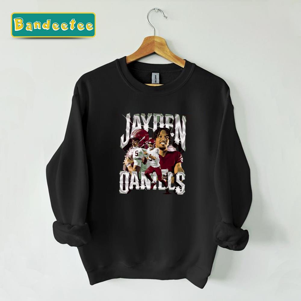 Jayden Daniels Washington Vintage Collgae Art Unisex Sweatshirt