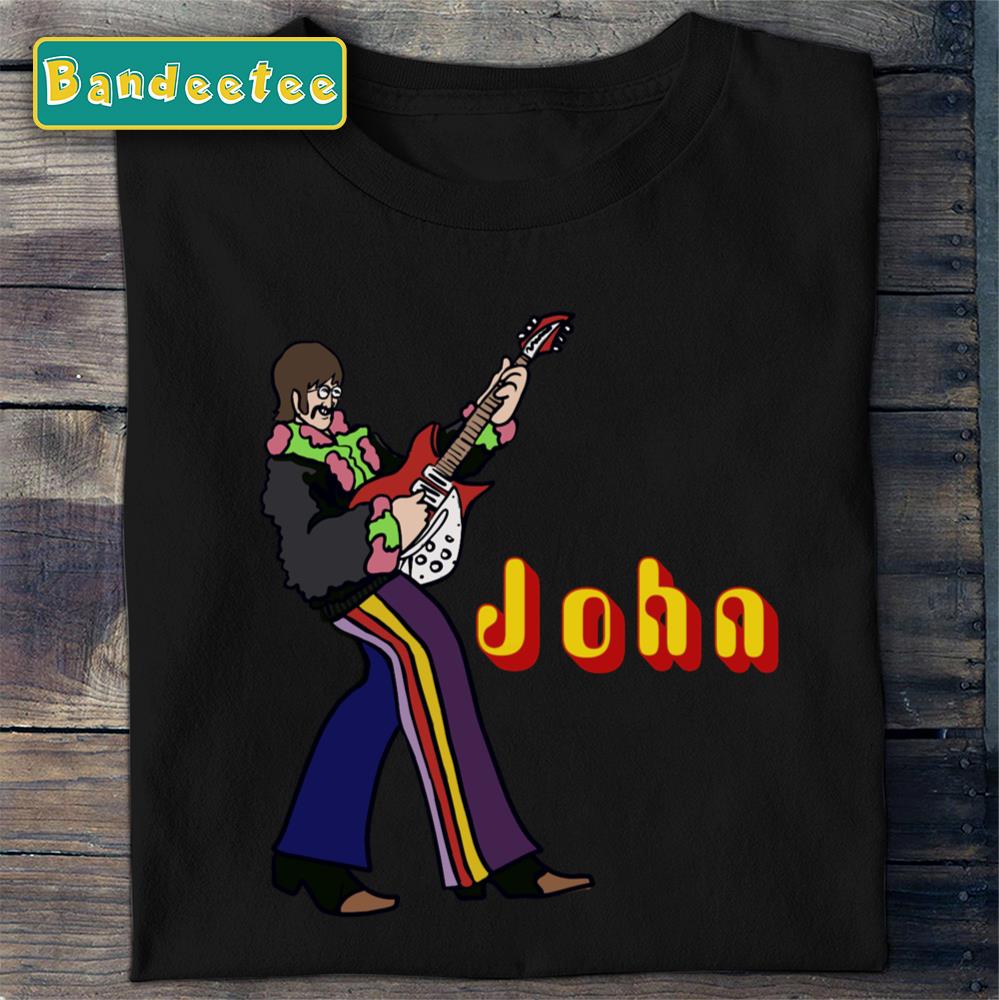 John Lennon Yellow Submarine Character Plays Guitar In Pepperland Unisex T-Shirt