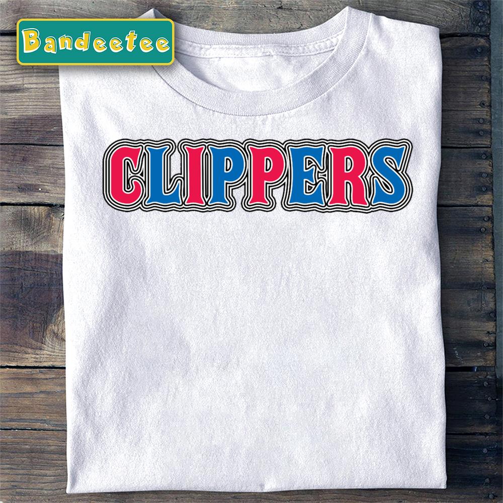 La Clippers Colored Logo Text Unisex T-Shirt