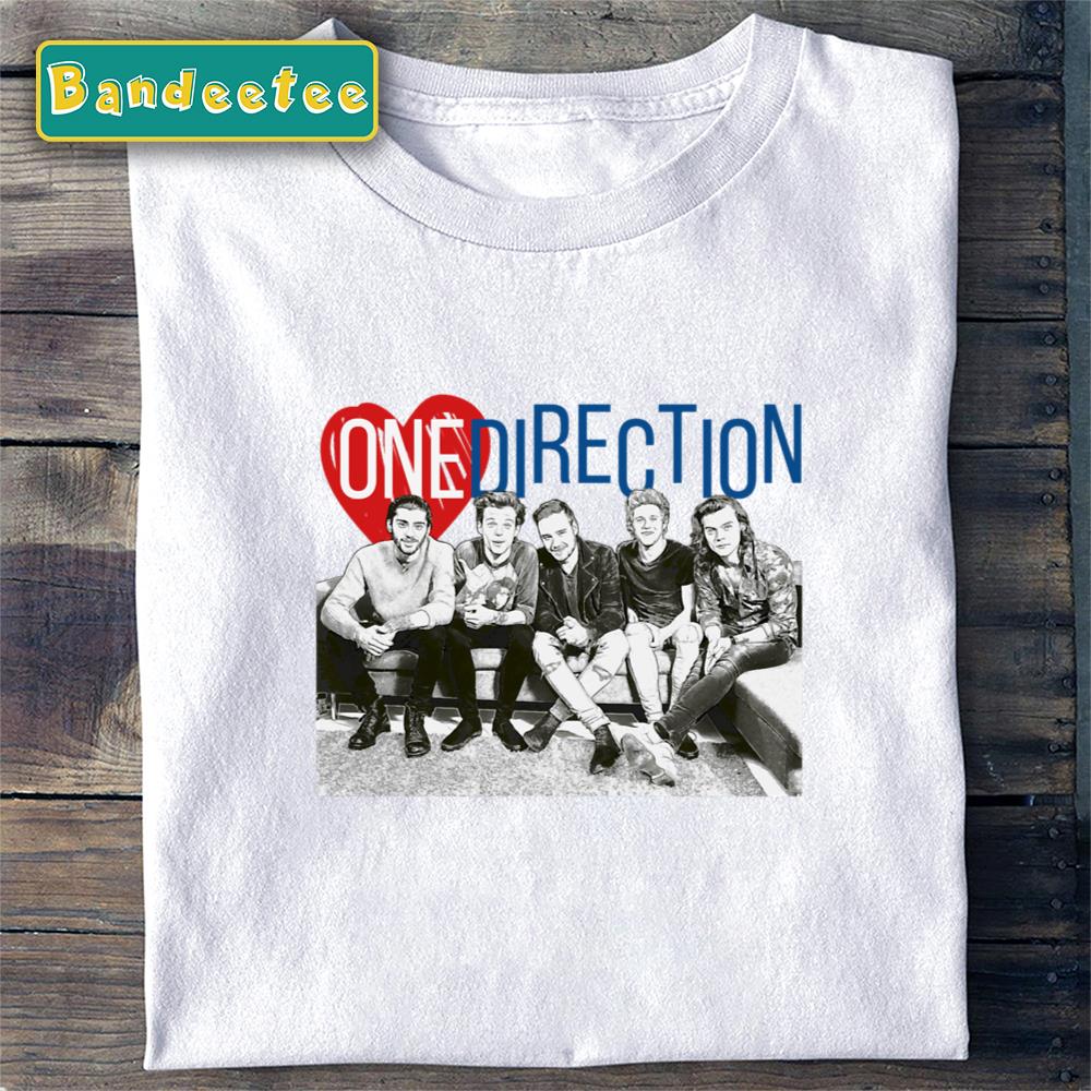 One Direction Heart Male Pop Band Unisex T-Shirt