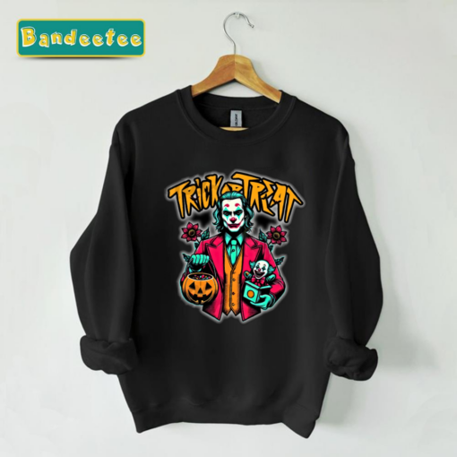 Trick Or Treat Joker Harley Quinn Lady Joker Halloween Unisex Sweatshirt