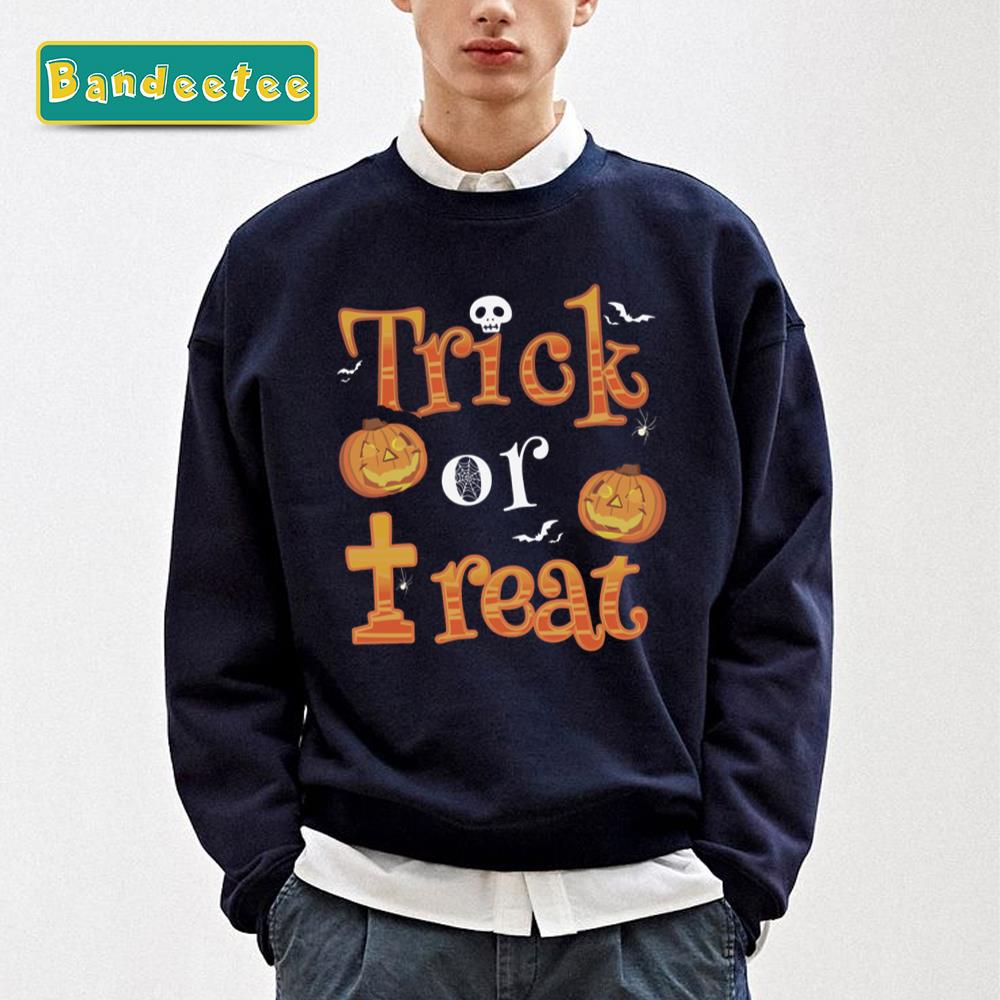 Trick Or Treat Text Art Unisex Sweatshirt