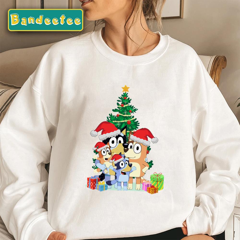 Christmas Family Cartoon Characters Christmas Tree Unisex Sweatshirt