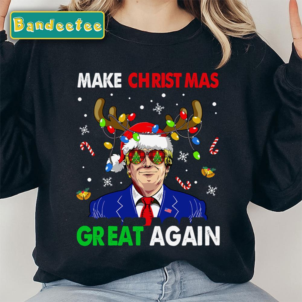 Donald Trump Christmas Great Again Funny Trump Unisex Sweatshirt