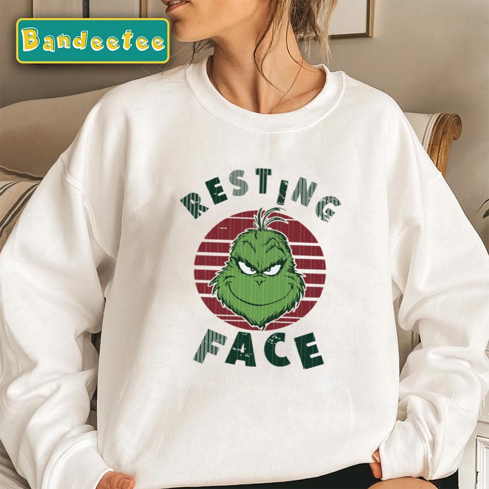 Resting Grinch Face Funny Grinch Christmas Unisex Sweatshirt