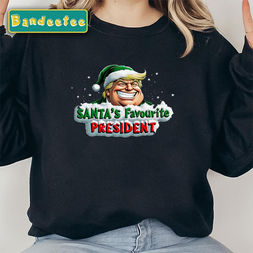 Santa’s Favorite President Funny Trump Caricature Unisex Sweatshirt